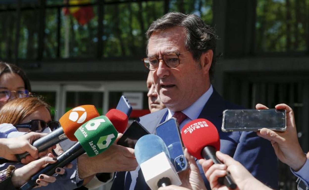 El presidente de la CEOE, Antonio Garamendi. 