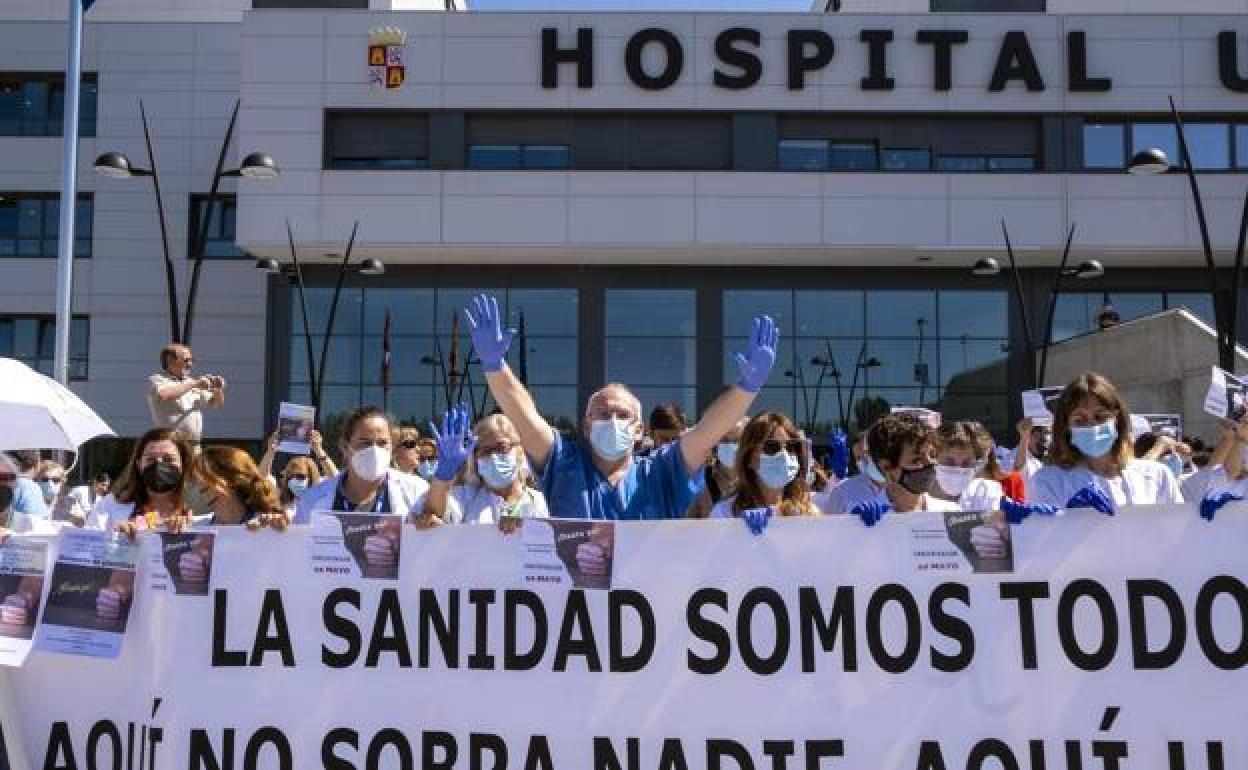 Participantes en la manifestación. 