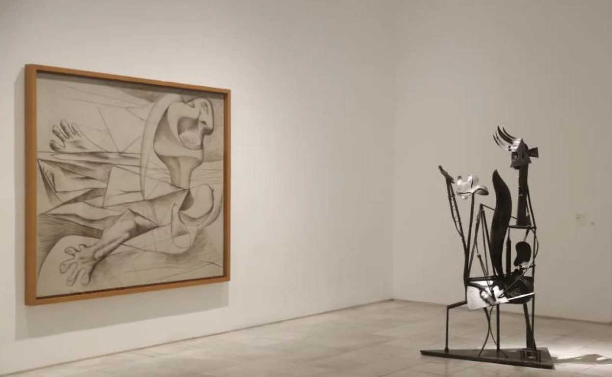 Exposición «Año Picasso» en el 50 aniversario de su muerte, este lunes en el Museo Reina Sofía de Madrid.