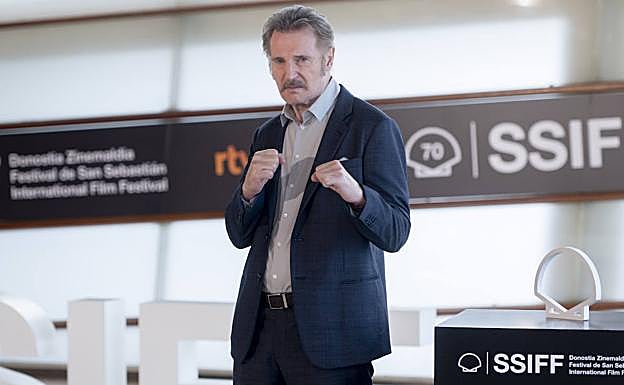 El actor Liam Neeson en el Festival de San Sebastián.