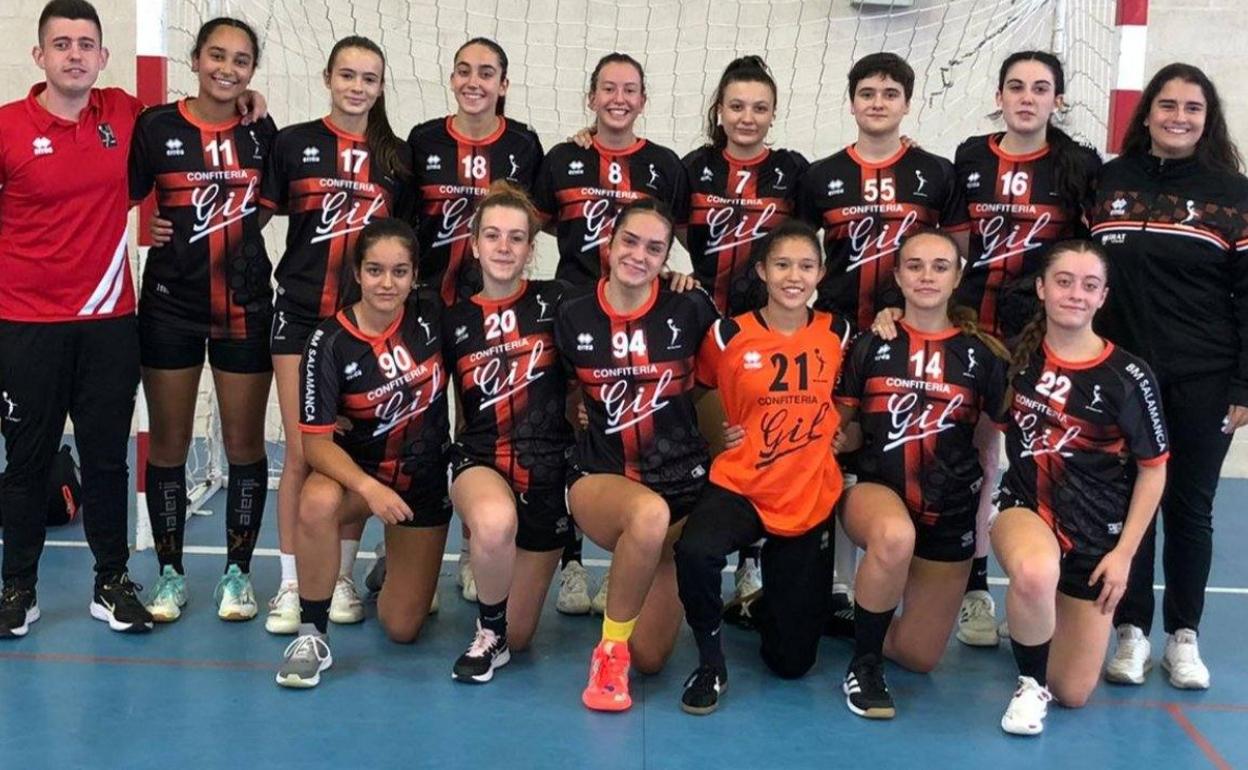 Equipo juvenil femenino del BM Ciudad de Salamanca. 