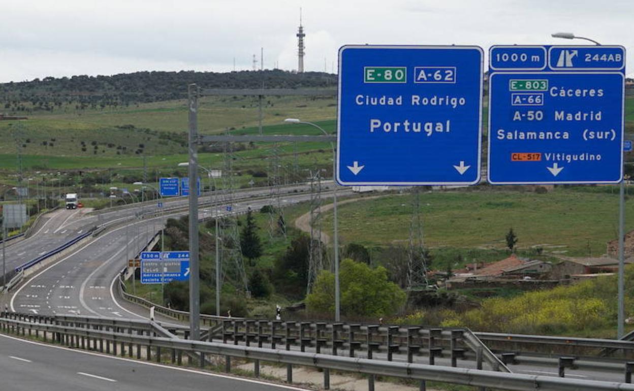 Punto de conexión de varias autovías en Salamanca.