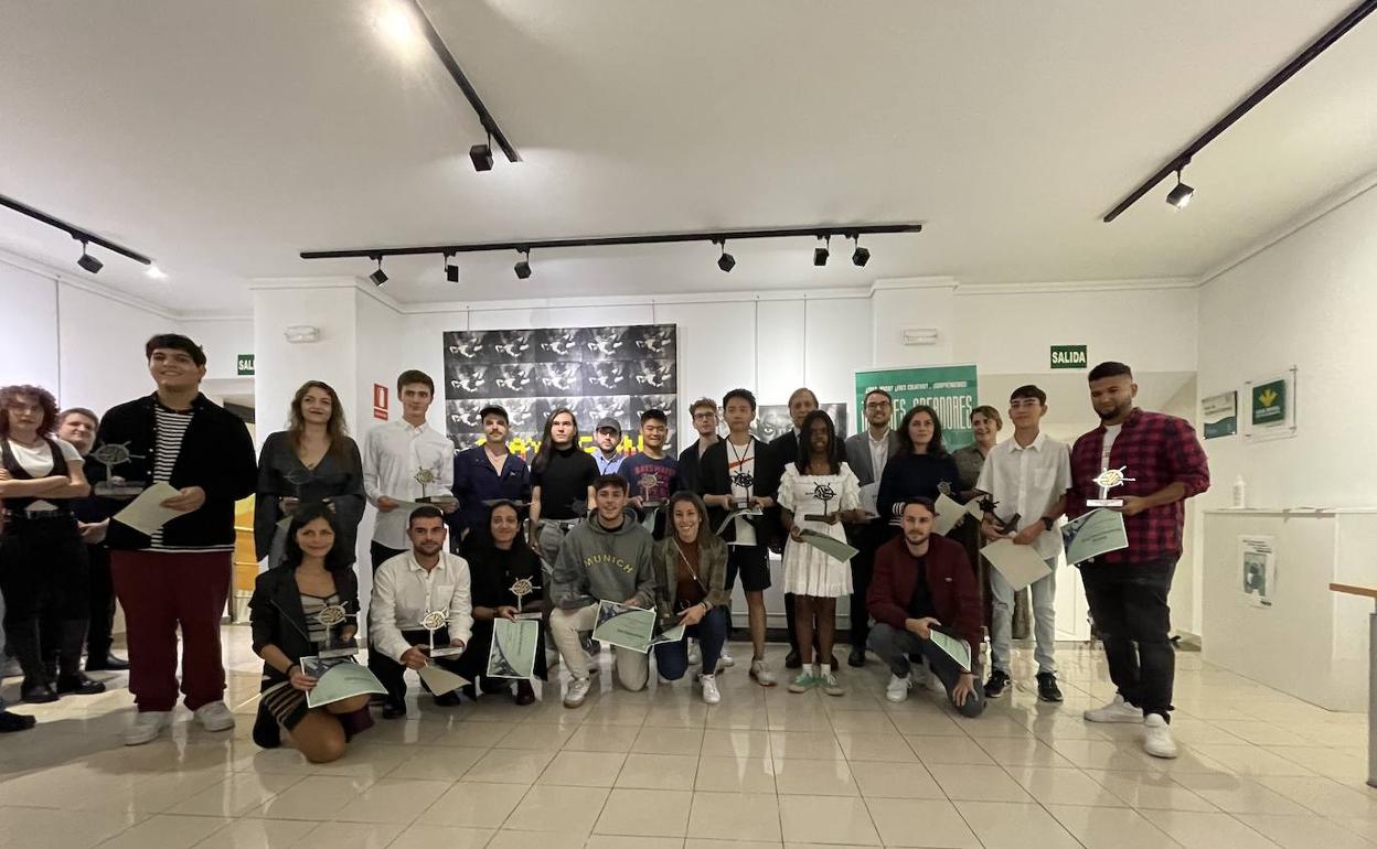 García Carbayo, junto a todos los premiados. 