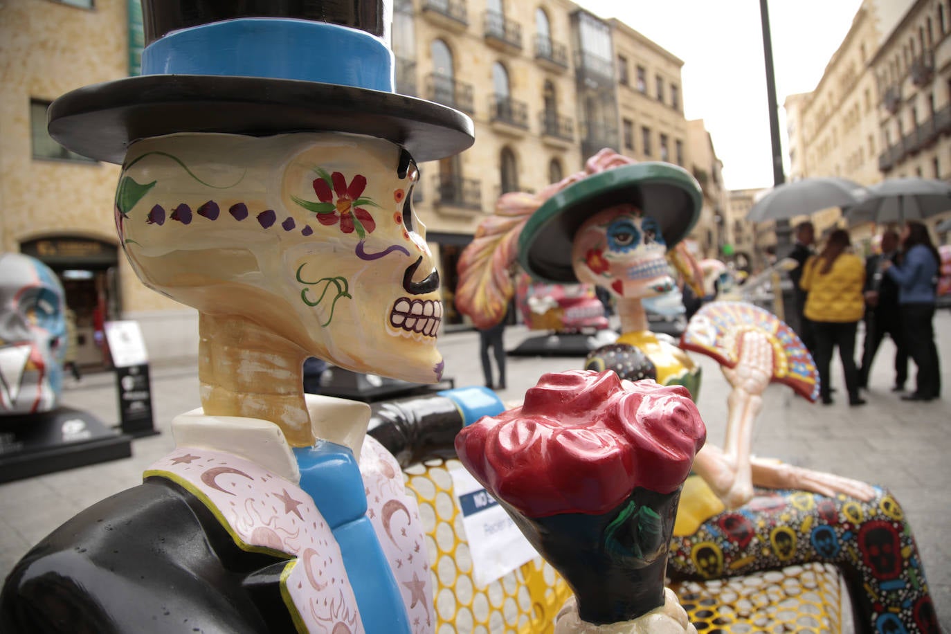 Fotos: Cráneos enormes se instalan en el centro de Salamanca