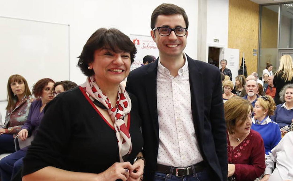 Mateos y Murillo, en un acto en la sede del PSOE de la capital. 