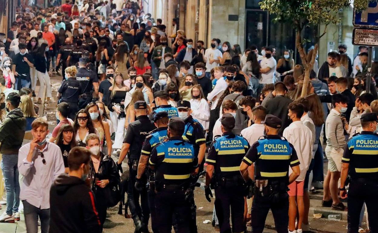 La céntrica calle salmantina San Justo. 