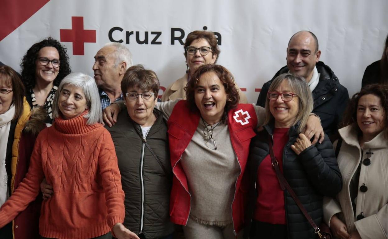 Familias de acogida en el encuentro anual organizado por Cruz Roja. 