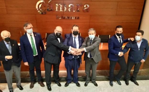 Imagen del acto de adhesión de la Cámara de Salamanca a la iniciativa del Corredor Oeste.