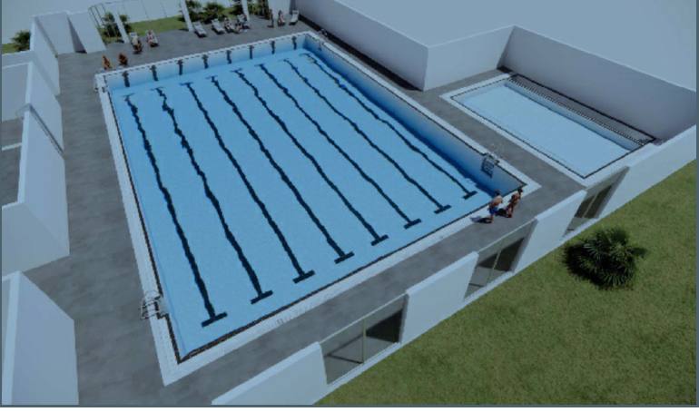 Así será el diseño de la nueva piscina de la Alamedilla. 