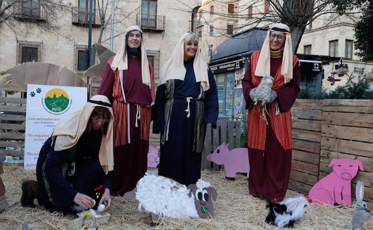 Belén viviente reinvindicativo de FEVESA en su última representación del 2019.