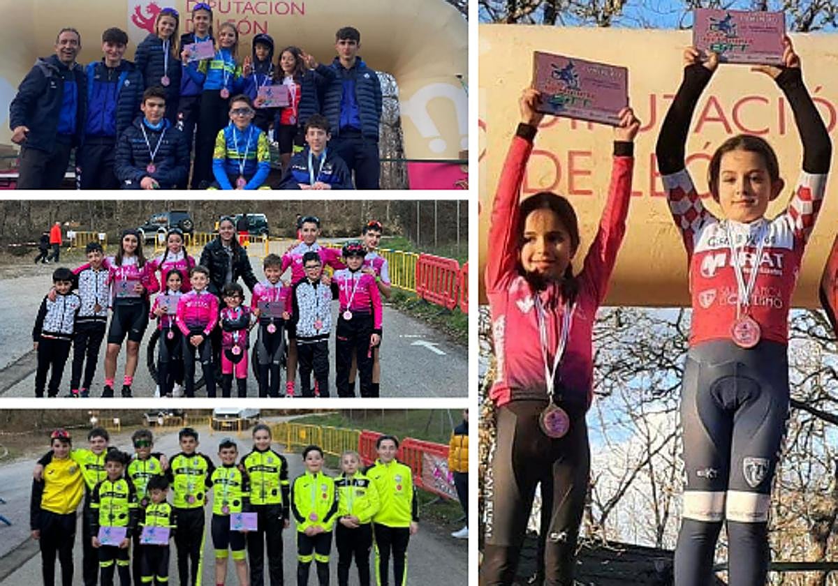 Participantes de las cuatro escuelas salmantinas en Bembibre.