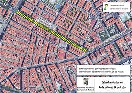 El mapa de la zona afectada en Salamanca.