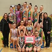 Pleno del Rítmica Salamanca metiendo a todas sus gimnastas en el Nacional