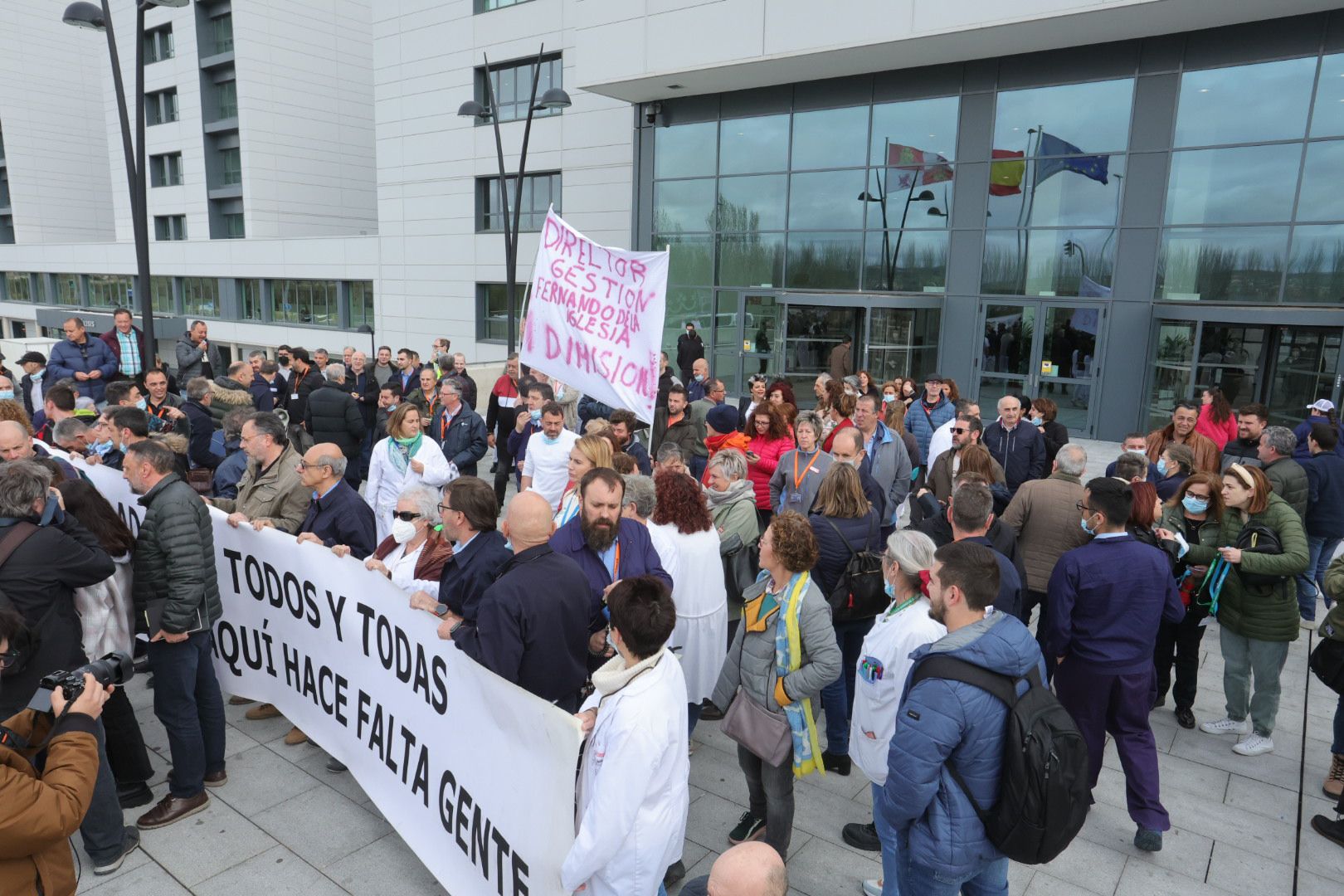 Manifestación en contra de la privatización del mantenimiento del Hospital