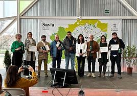Un momento de la entrega de premios de Savia, la red verde de Salamanca.