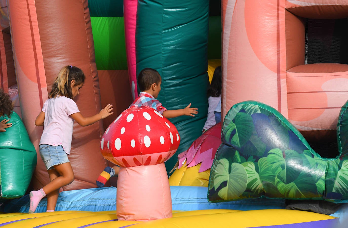 Imagen de archivo de un castillo hinchable.