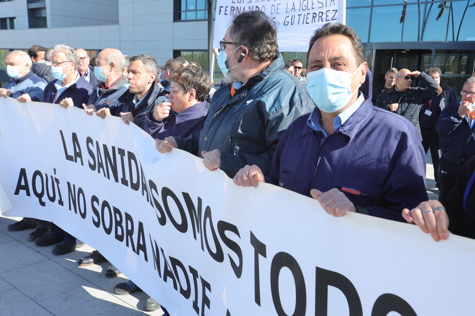 Concentración de los trabajadores de mantenimiento contra la privatización