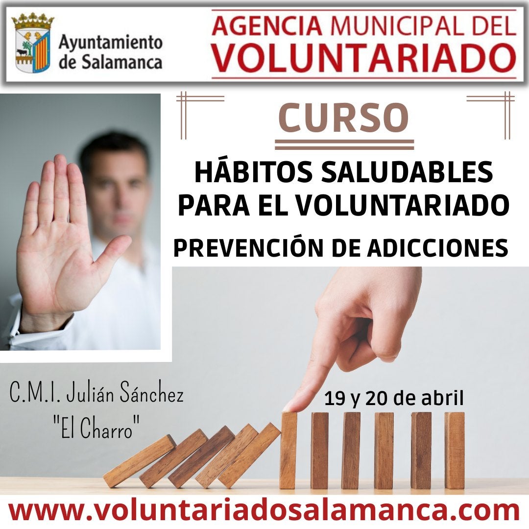 El cartel del curso del voluntariado.