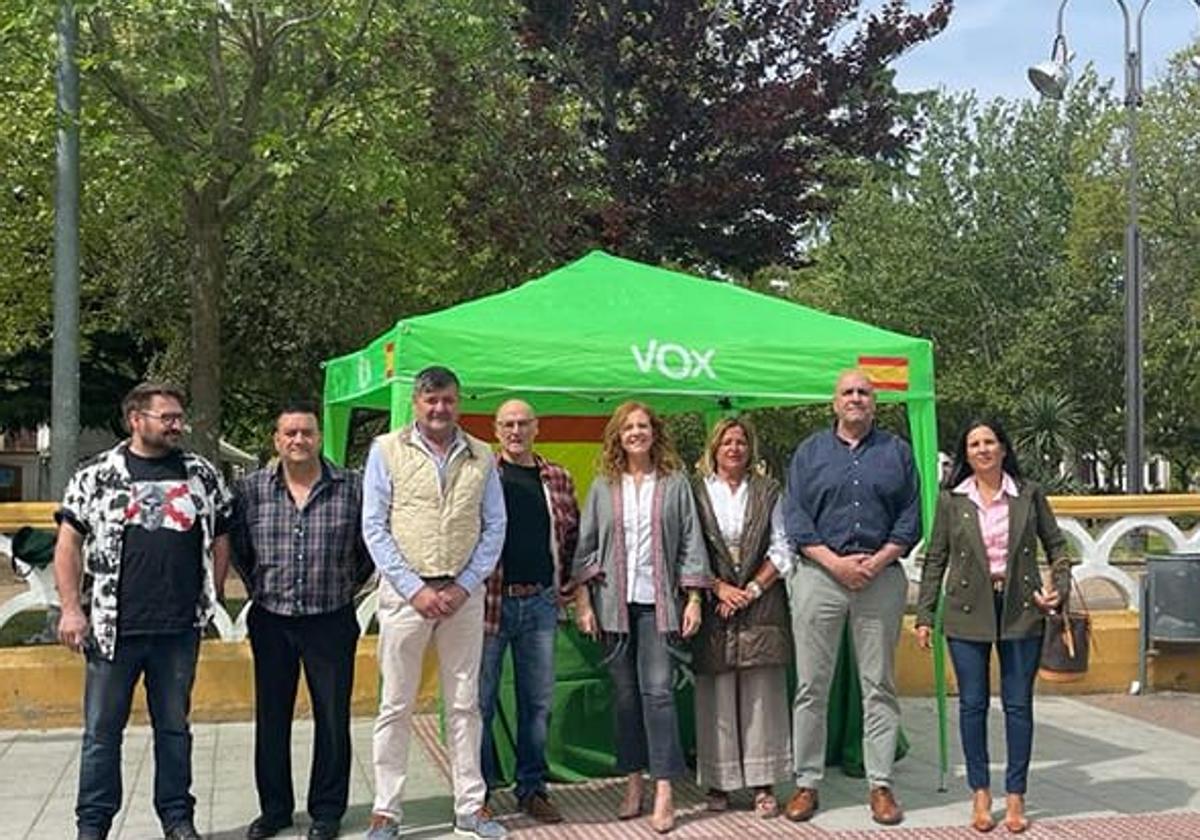 Punto informativo de Vox en Ciudad Rodrigo