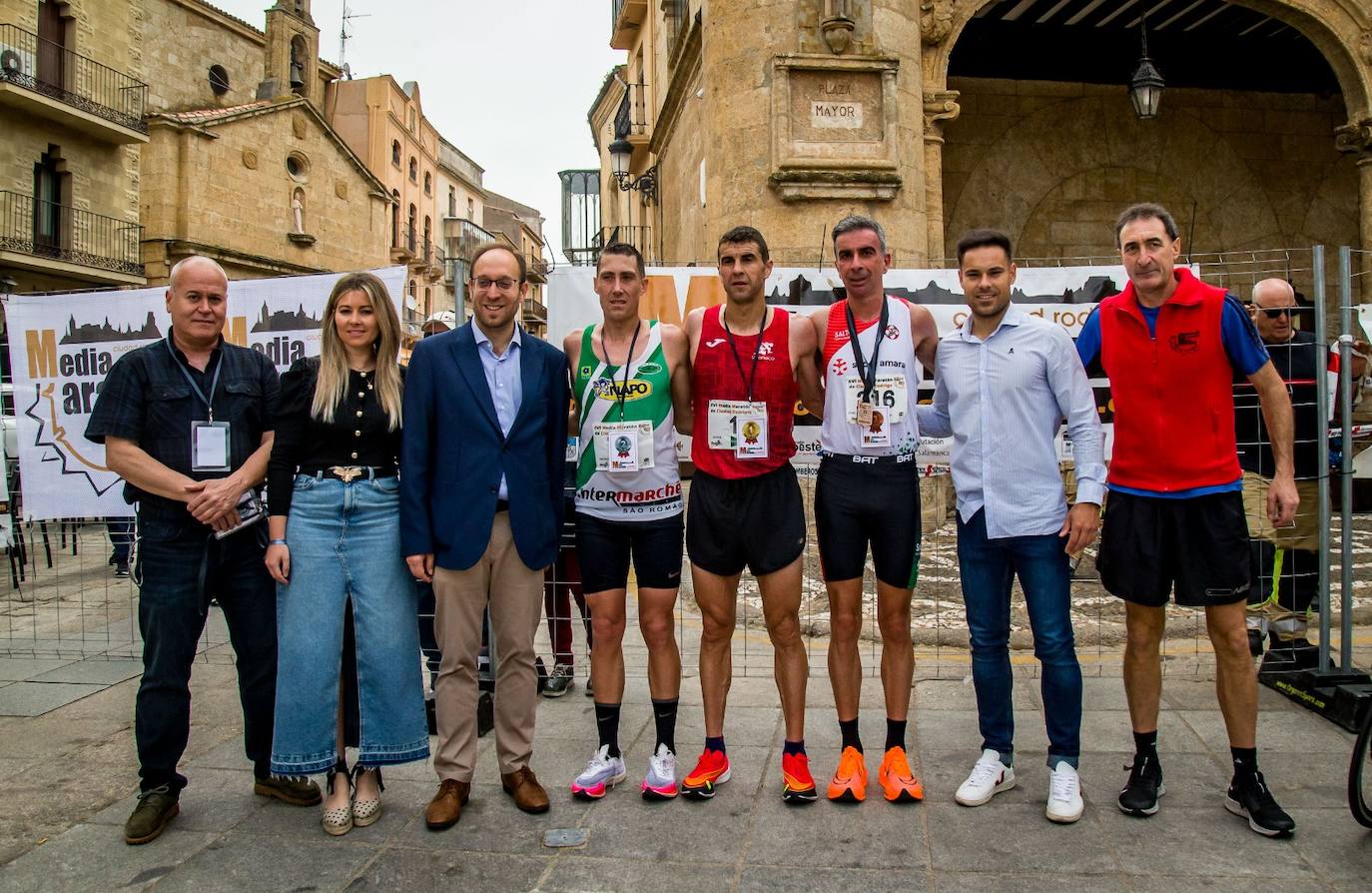 Javier Alves y Verónica Sánchez ganan la Media Maratón de Ciudad Rodrigo