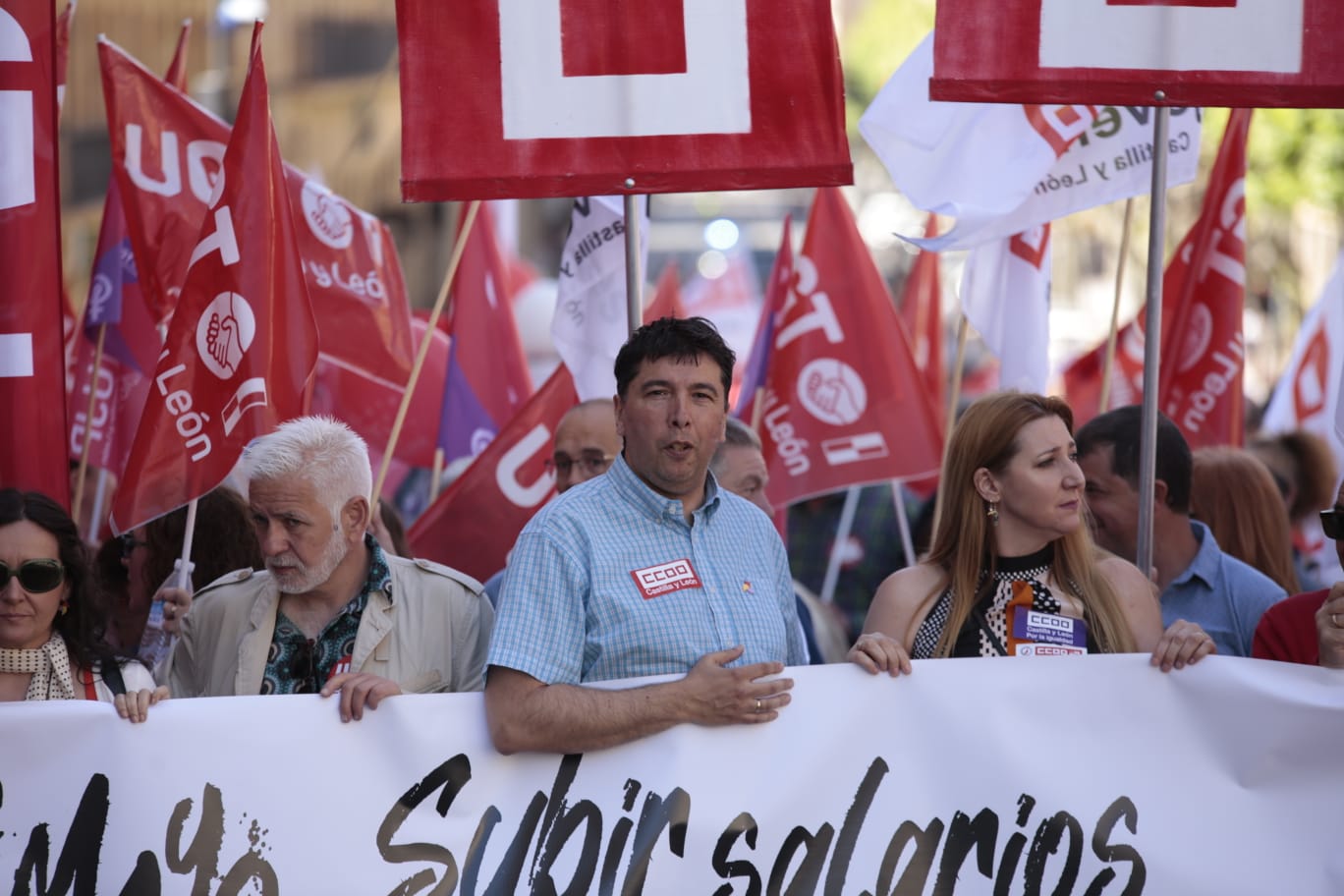 Marcha por el Día Internacional de los Trabajadores en Salamanca