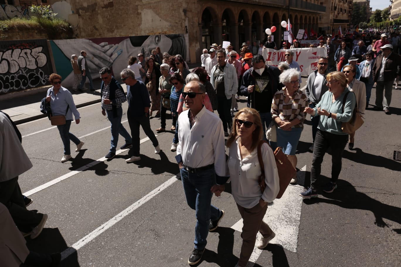 Marcha por el Día Internacional de los Trabajadores en Salamanca