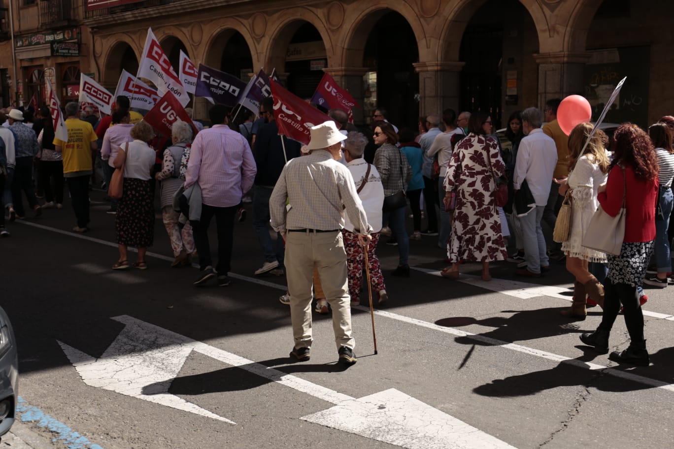 Marcha por el Día Internacional de los Trabajadores en Salamanca