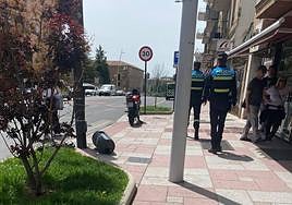 Imagen del accidente en el paseo de Canalejas.