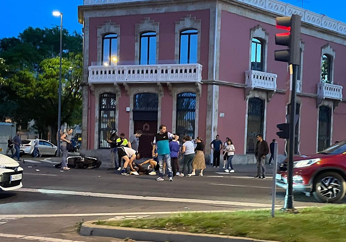 Imagen del accidente en la calle Progreso.