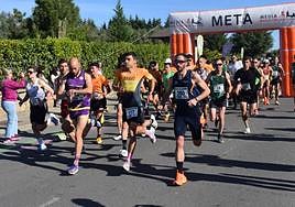 Primeros metros de la prueba en Villamayor.