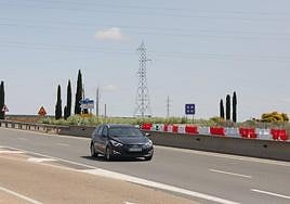 Uno de los desvíos instalados en la autovía.