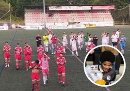 Los jugadores del Arnoia, equipo de Mitogo, y del UD Atios, su rival este domingo.