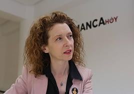 Ana Suárez, durante su entrevista en la redacción de Salamancahoy.