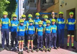 Representantes de la Escuela de Ciclismo Salmantina.