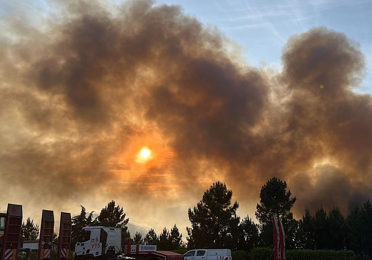 Incendio en Pinofranqueado.
