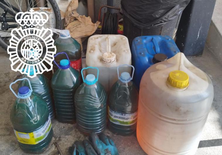 Detenido con diez garrafas de combustible robado en Salamanca