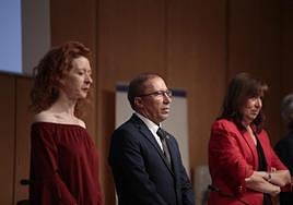 Fernando Barbero Palomero junto a Ana Suárez y María José Fresnadillo