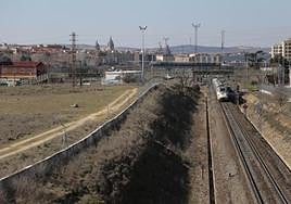 Un tren en las proximidades de Salamanca