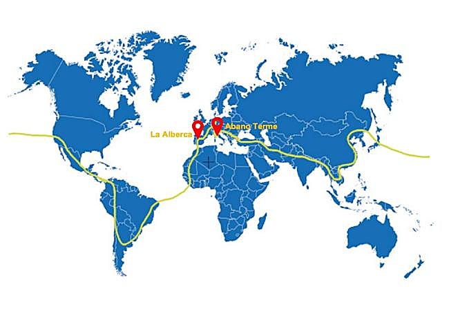 Itinerario del viaje que conforma el 'Proyecto Kune'.