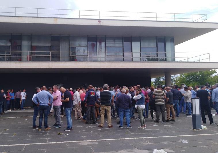 Protesta de los ganaderos en Salamanca.