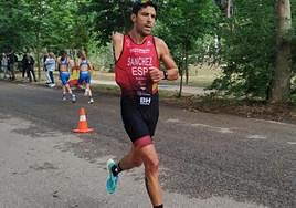 Palomero, en pleno esfuerzo en el Europeo.