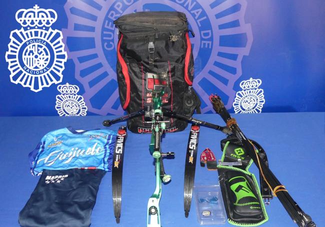Material recuperado por la Policía Nacional.