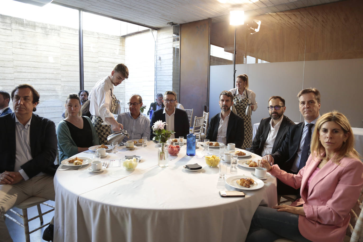 Chabela de la Torre (IME), Rafael Pérez (Banco Sabadell), Jesús Seijó (Bando Sabadell), Lucas Ferreira (Global Exchange), Isidro L. Serrano (Salamancahoy), José Francisco Merino (USAL), María Suárez (USAL) e Ildefonso Olivares (Feltrero)