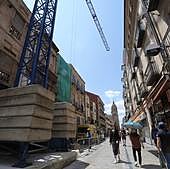 Un nuevo armatoste en la Rúa Mayor, último castigo al patrimonio en Salamanca