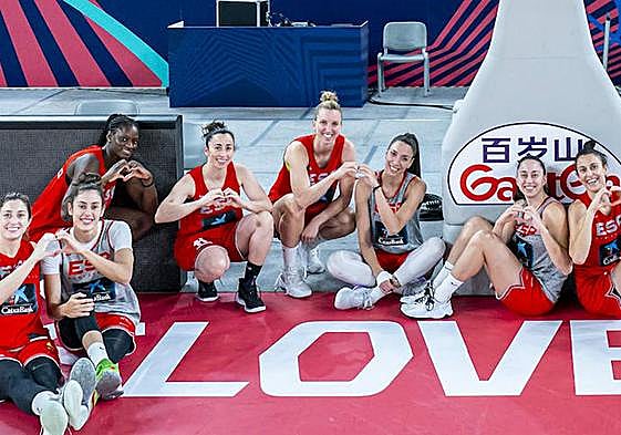 La selección nacional, en la previa de la semifinal.