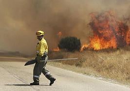 Imagen de archivo de un incendio en Salamanca.