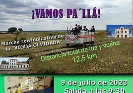 Cartel con el que la Asociación de Frontera Tod@vía han anunciado la marcha.