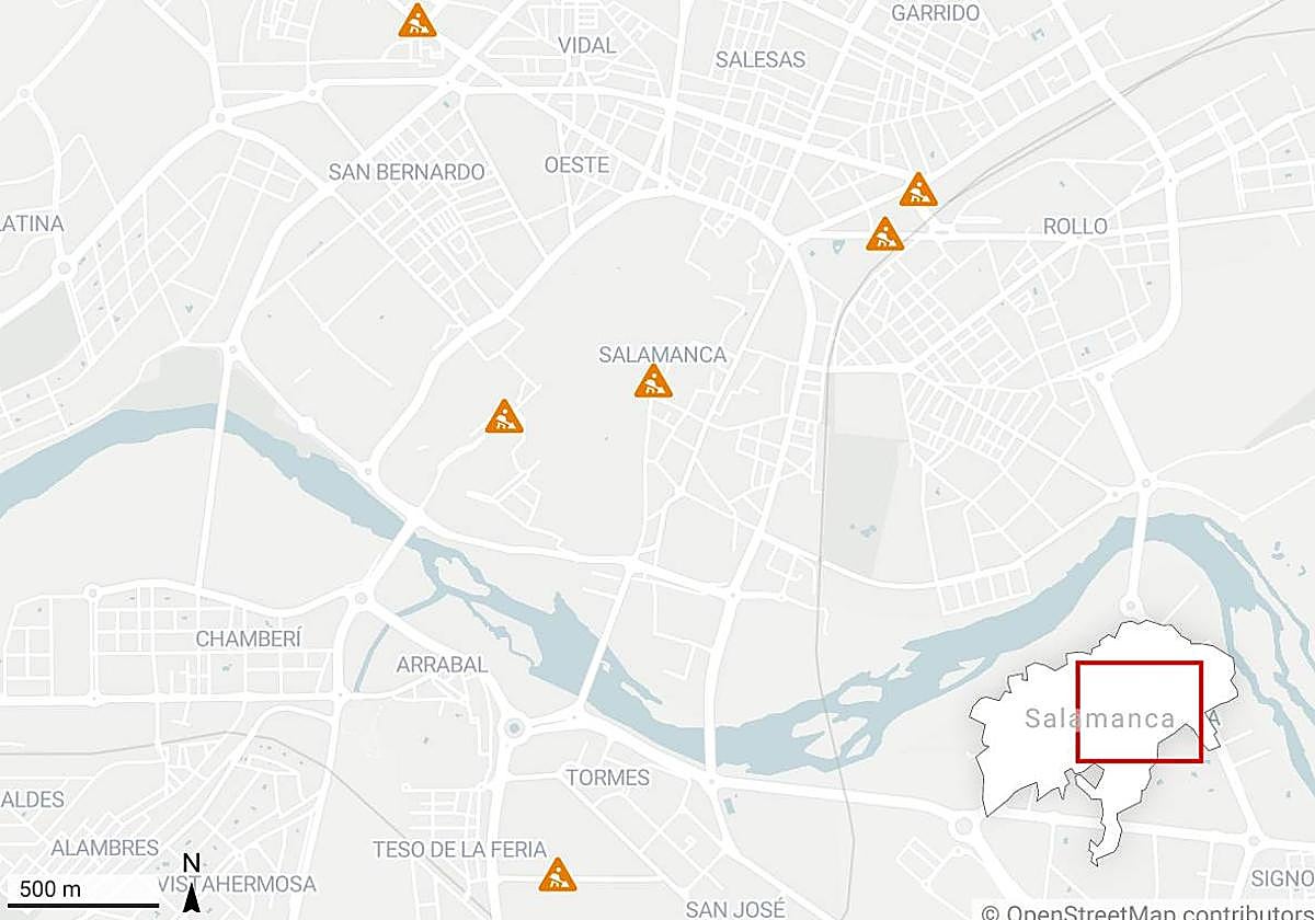 El acceso a un barrio de Salamanca se suma al carrusel de calles en obras