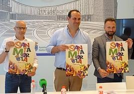 Juan Carlos Buenos, concejal de Fiestas, David Mingo, alcalde y Norberto Flores, concejal de Juventud.