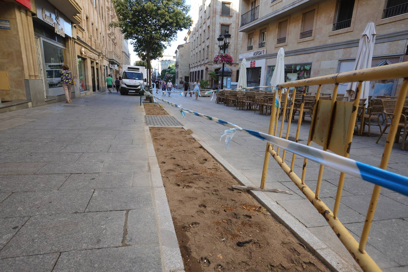 Obras del proyecto LIFE Vía de la Plata en el centro de Salamanca